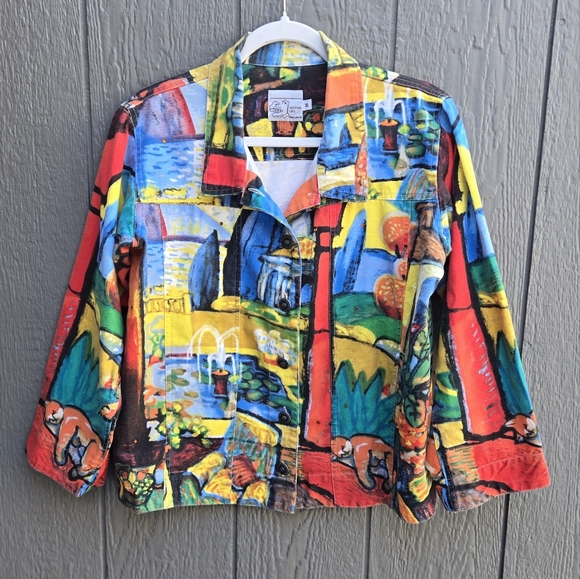 Michael Leu Colorful Canvas Jacket - Picture 1 of 5